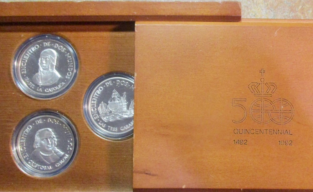 MARKED DOWN: 5 Gem Proof Medals   Celebrating 500th Anniversary of Columbus' First Voyage