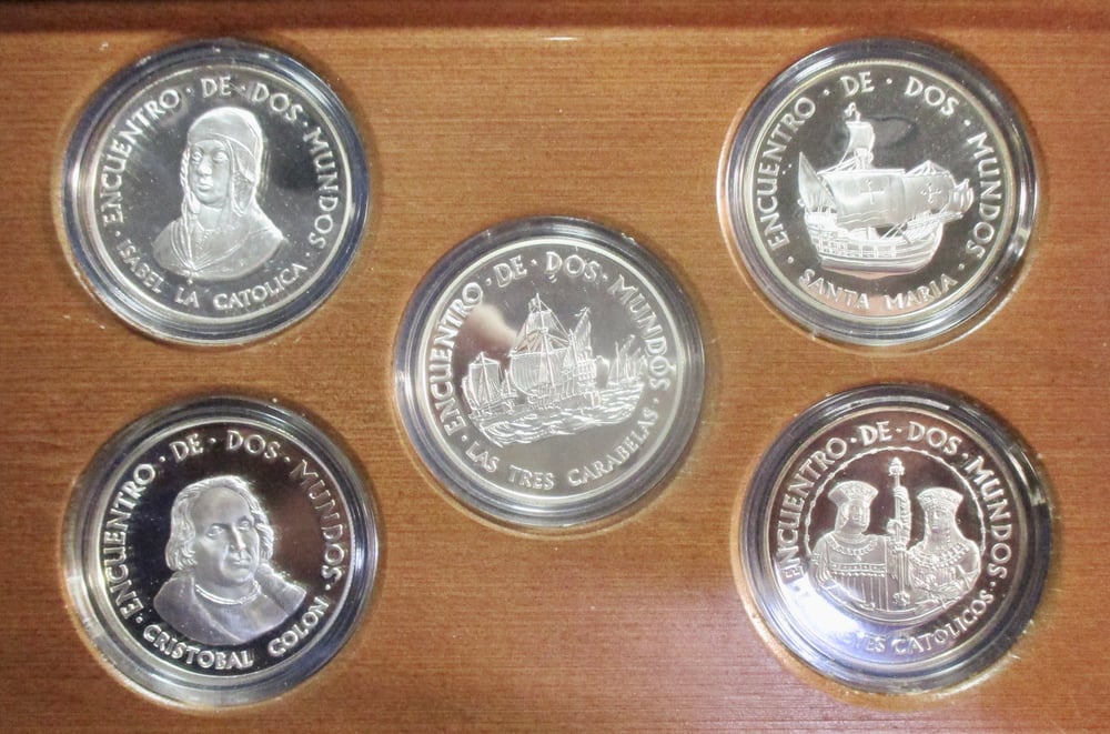 MARKED DOWN: 5 Gem Proof Medals   Celebrating 500th Anniversary of Columbus' First Voyage