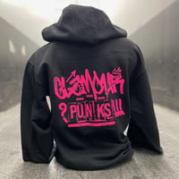 OFFICIAL GLAMOUR PUNKS PINK LOGO ZIP HOODIE