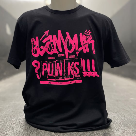 Image of OFFICIAL GLAMOUR PUNKS PINK LOGO SHIRT