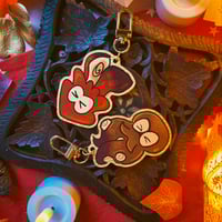 Image 1 of ✸squid and octo wooden keychains✸