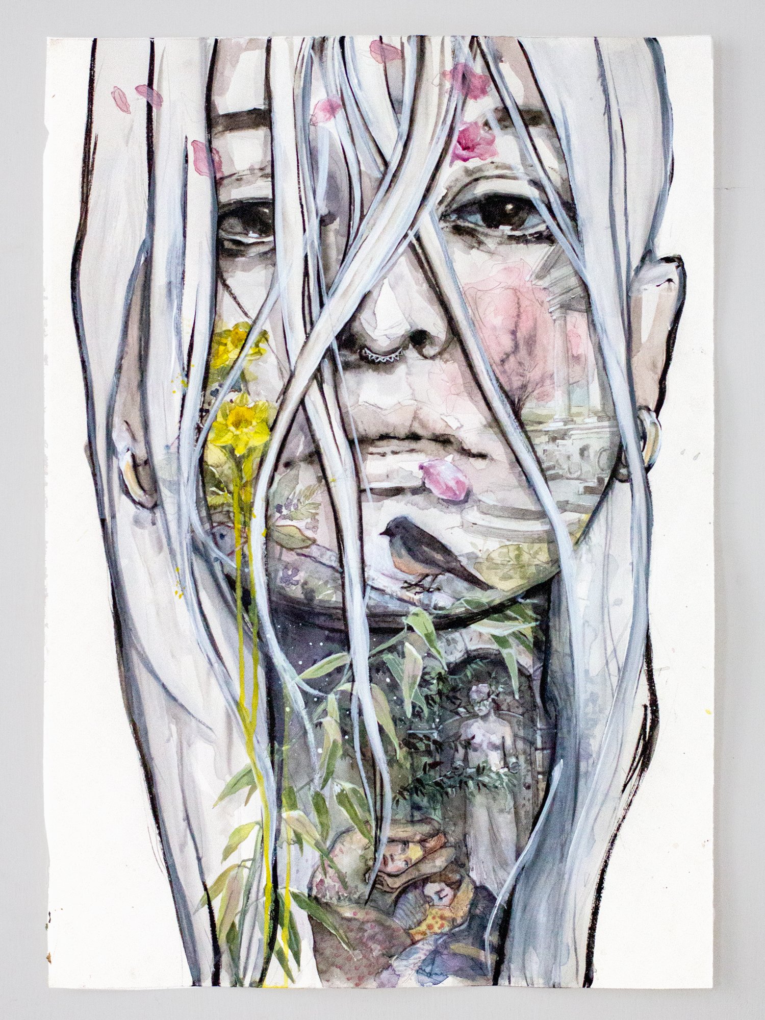 Agnes-Cecile the story outside (45x64 cm)