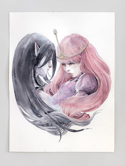 Image of princess bubblegum and marcelline (30x40 cm)