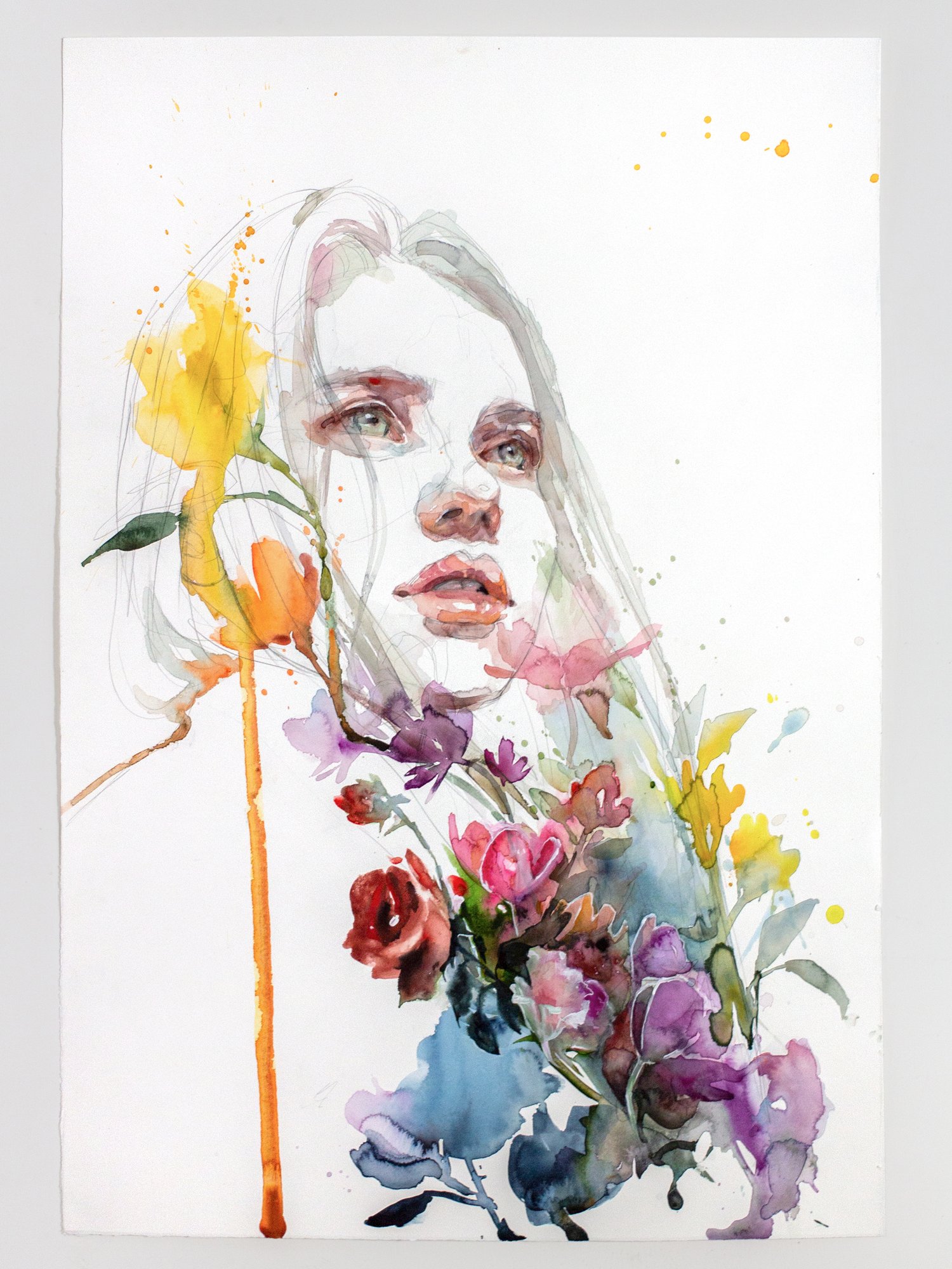 Agnes-Cecile flora demo study (38x56 cm)