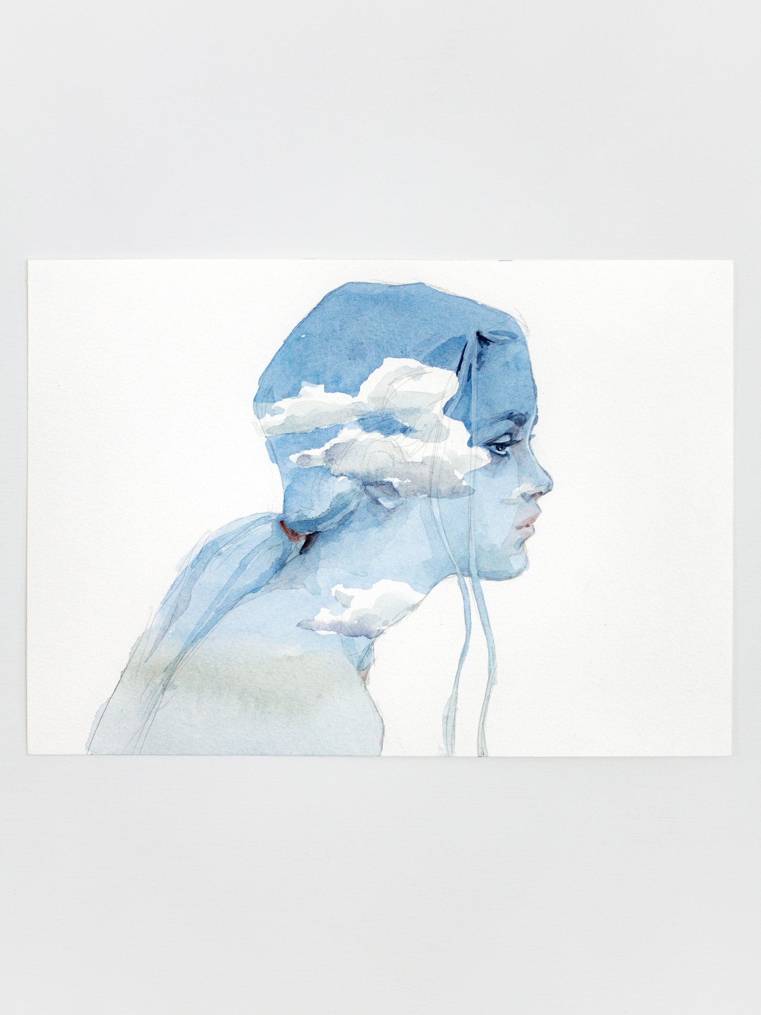 Agnes-Cecile clouds girl (18x25 cm) 