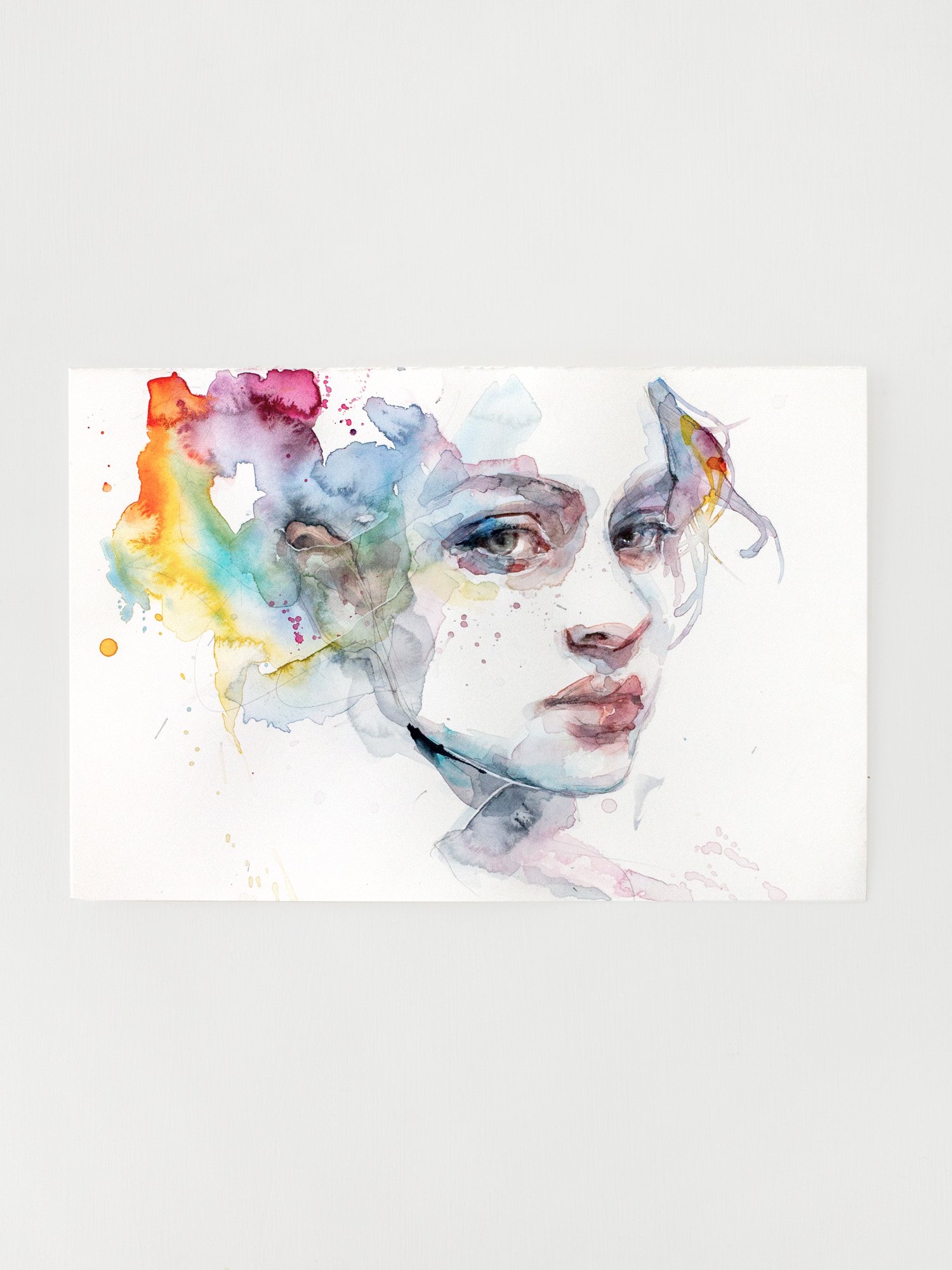 Agnes-Cecile rainbow portrait study (30x20 cm)