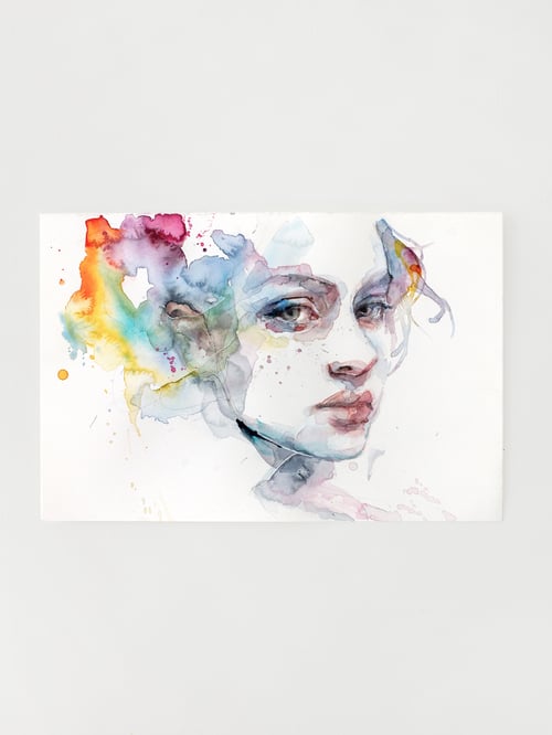 Image of rainbow portrait study (30x20 cm)