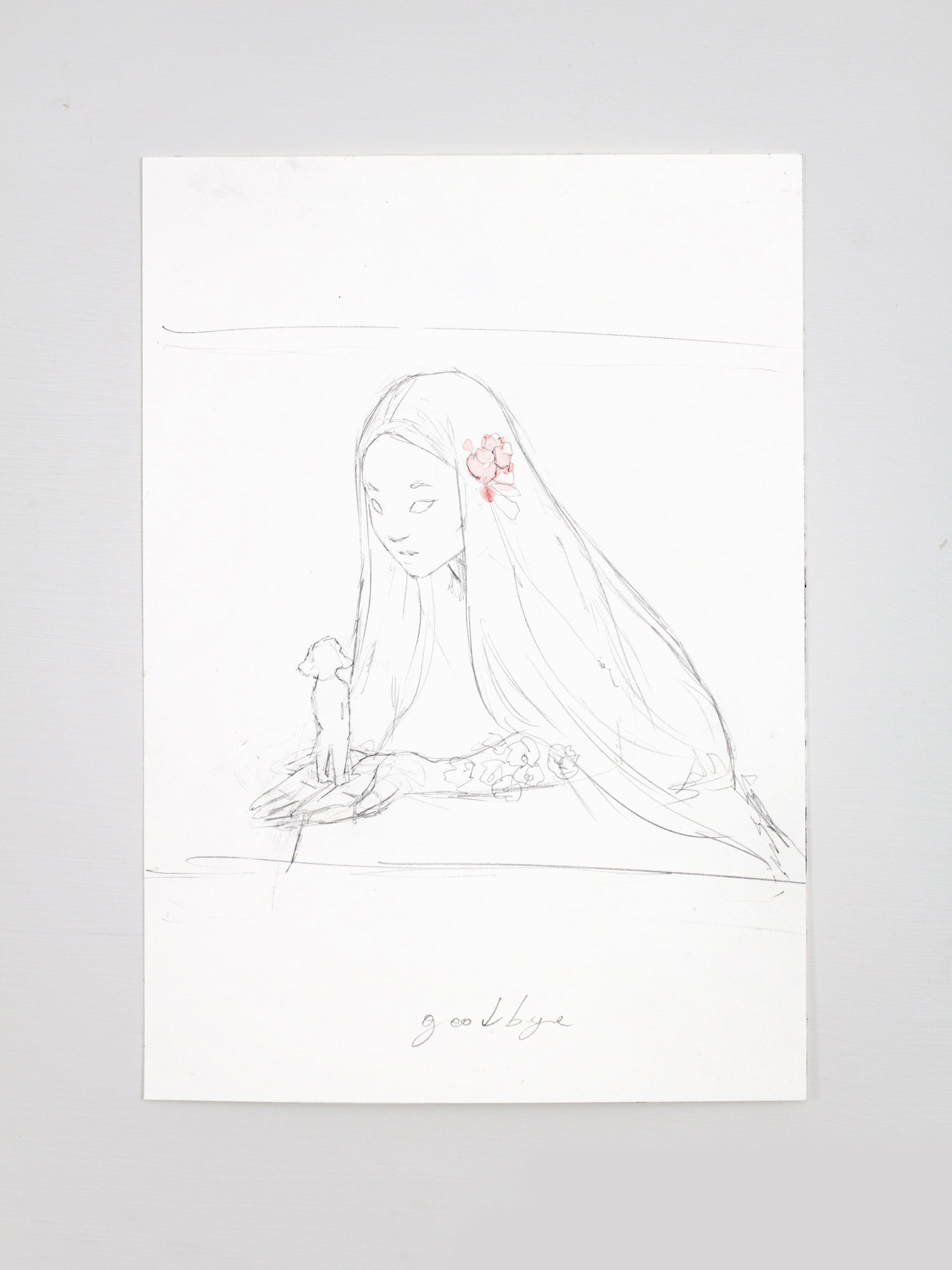 Agnes-Cecile goodbye sketch (17x25 cm)