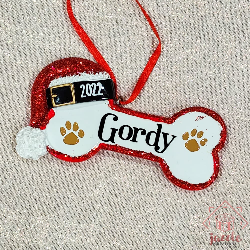Image of Dog Bone Christmas Ornaments