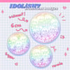 IDOLiSH7 iridiscent badges