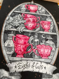 Image 5 of 8 of Cups. Framed ORIGINAL ART