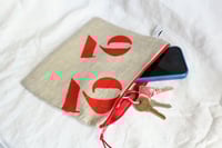 Image 1 of Pochette en lin naturel