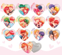 Image 1 of [NEW] MHA Ships - Heart button pins