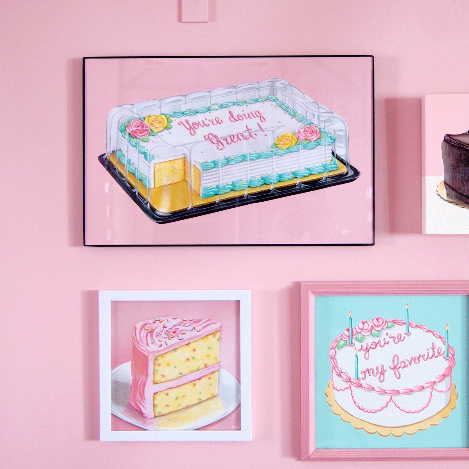 Image of  Pink Funfetti cake 8x8 print 
