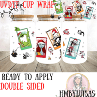 Image 1 of Nightmare before Christmas Double Sided UVDTF cup wrap
