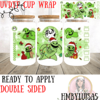 Image 1 of Festive Oogie Boogie Double Sided UVDTF cup wrap