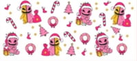Image 2 of Pink Oogie Candy Canes UVDTF cup wrap 