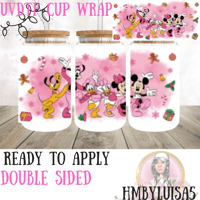 Image 1 of Pink Mickey and Friends UVDTF cup wrap