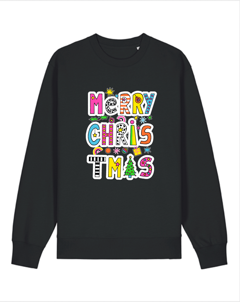 Image of Black Merry Christmas Sweatshirt