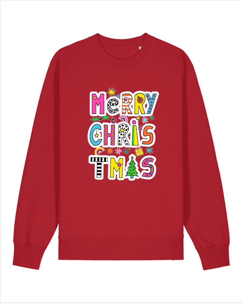 Image of Red Merry Christmas Sweatshirt