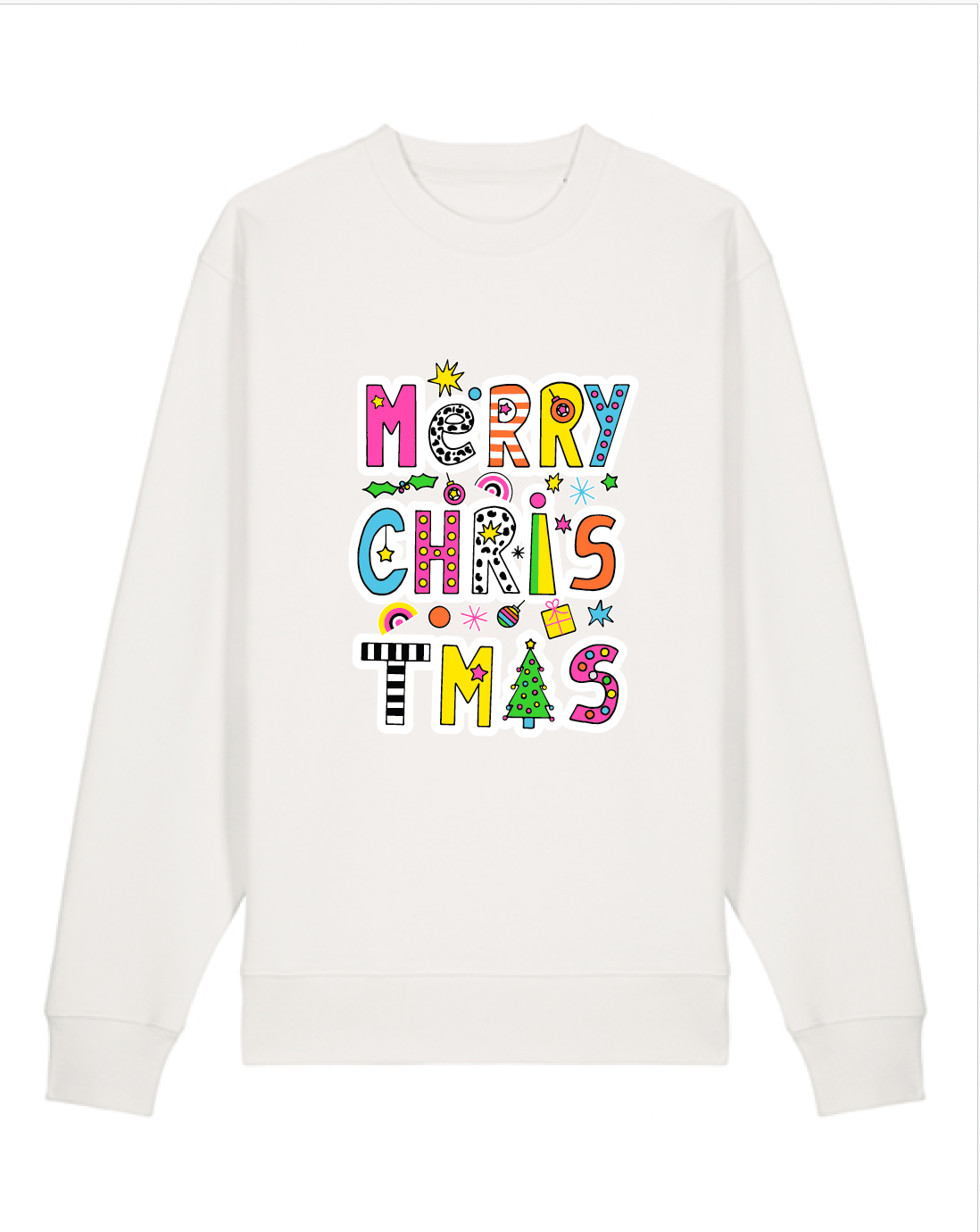 Image of Off White Merry Christmas Sweatshirt