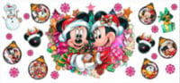 Image 2 of Mickey and Minnie Christmas UVDTF cup wrap