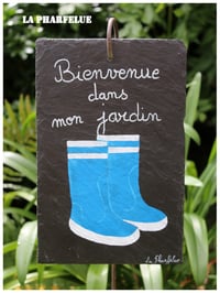 Image 4 of Ardoise à message-Bottes de pluie