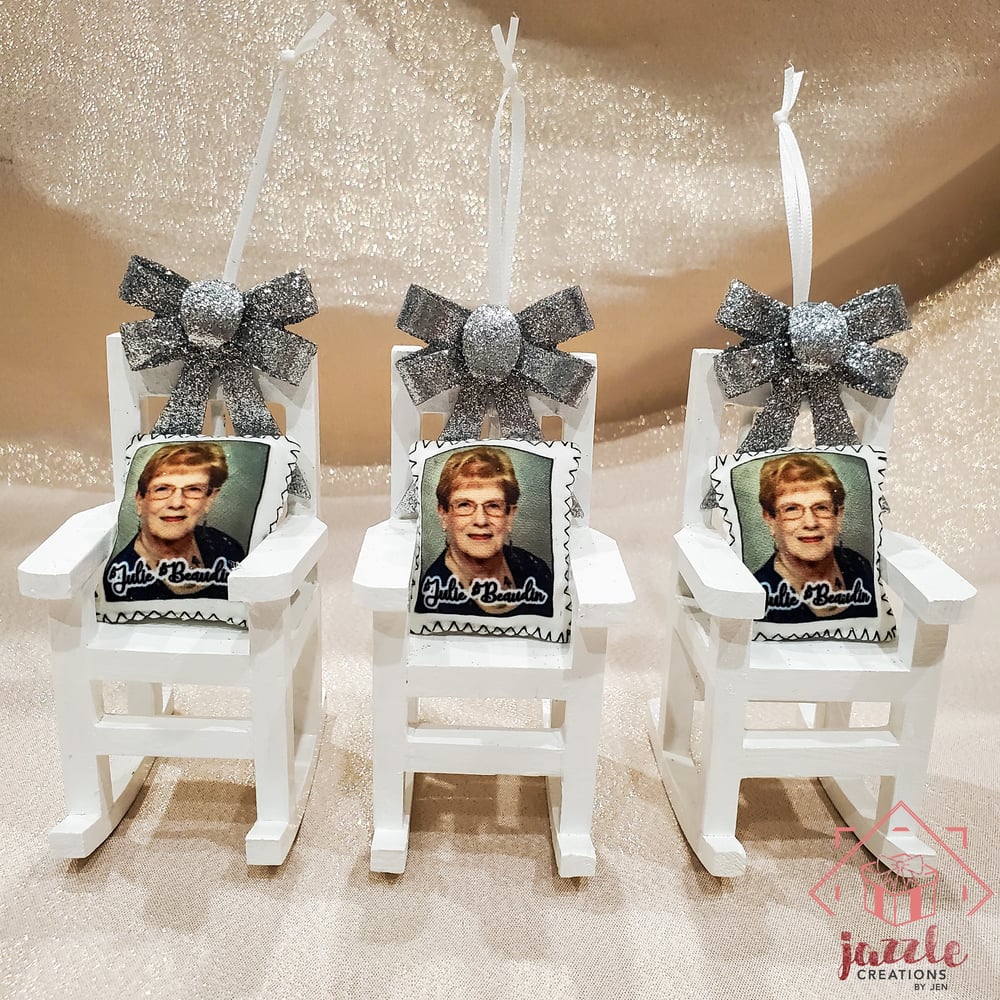 Image of Christmas in Heaven Memorial Rocking Chair Ornament