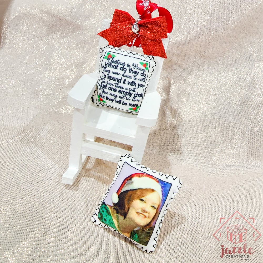 Image of Christmas in Heaven Memorial Rocking Chair Ornament