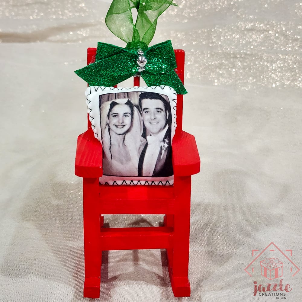 Image of Christmas in Heaven Memorial Rocking Chair Ornament