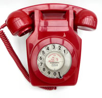 Image 1 of Red GPO 741 Wall Telephone - for all domestic VoIP services. BT Digital Voice, EE, Sky etc.