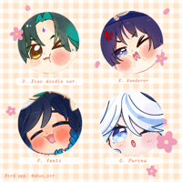 Image 2 of Genshin impact rubber coasters