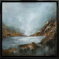 Image 1 of ORIGINAL - Oil painting Blue-grey landscape