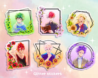 Image 2 of MHA Floral Charms and stickers