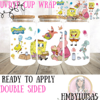 Image 1 of SpongeBob sandwich Double sister UVDTF cup wrap 