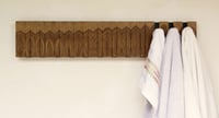 Image 2 of Wood end grain coat rack, 12 hooks