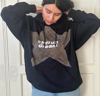 Image 1 of Cherub Dream Bleached Star Hoodie BLACK