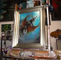Image 2 of "Ice Lance" original Alpha oil painting from "Sorcery: Contested Realm"