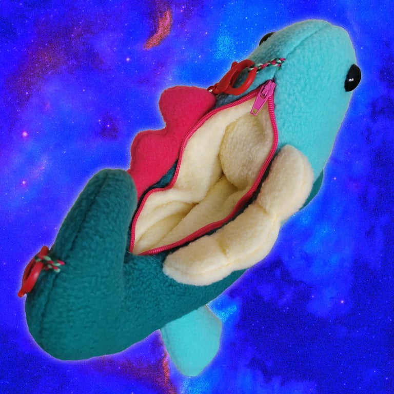 Lizard Handsewn Plush Bag Image 3