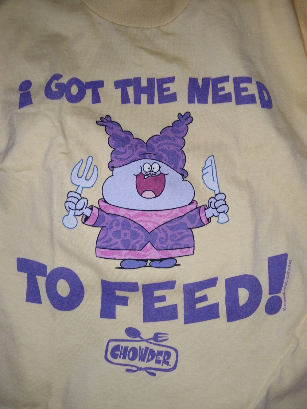 2012 cartoon network chowder shirt