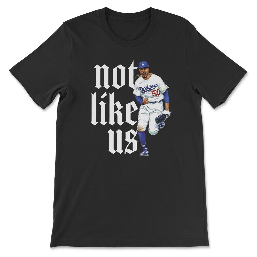 "Mookie Betts 'Not Like Us' Dodgers T-Shirt – Bold LA Dodgers Fan Gear!"