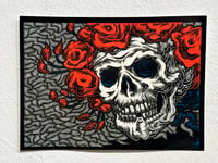 Image 3 of Skull n' Roses Glow-in-the-Dark Sticker 5-pack