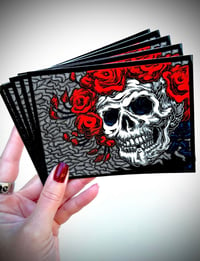 Image 1 of Skull n' Roses Glow-in-the-Dark Sticker 5-pack