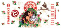 Image 2 of Moana flowers double sided UVDTF cup wrap 