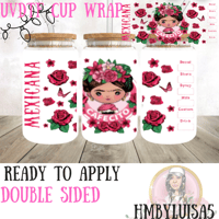 Image 1 of Frida Cafecito Double Sided UVDTF cup wrap 