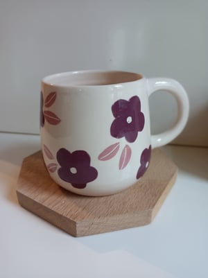 Image of Tasse fleur prune