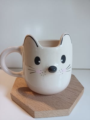 Image of Tasse chat blanc 