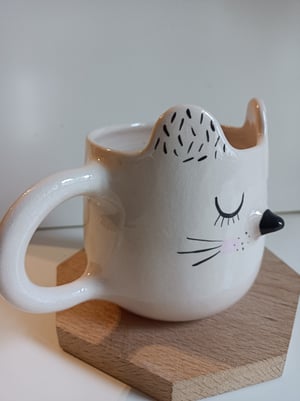 Image of Tasse chat blanc 1