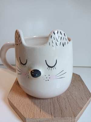 Image of Tasse chat blanc 1