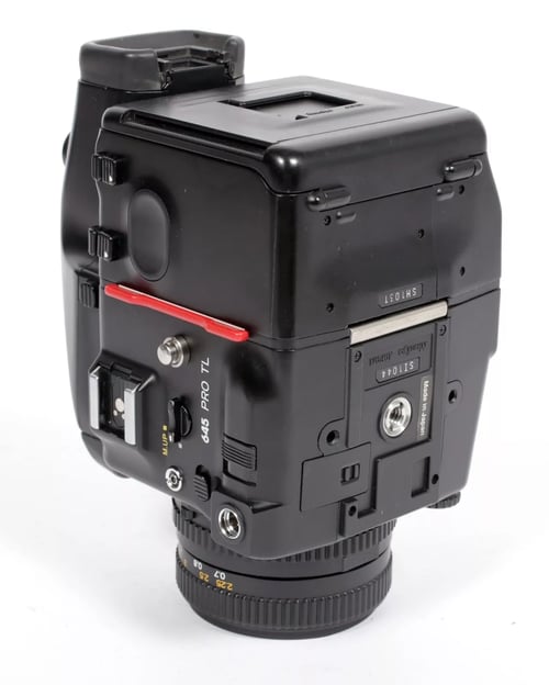 Image of Mamiya Pro TL 645 6X4.5 medium format camera w/ 80mm F2.8 N lens + AE Prism #4361